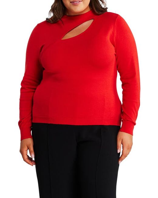 Estelle Asymmetric Cutout Sweater in at