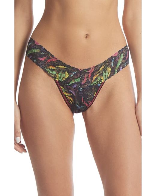 Hanky Panky Print Lace Low Rise Thong in at