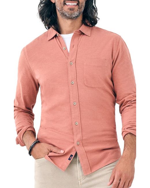 Faherty Seasons Knit Button-Up Shirt in at Small