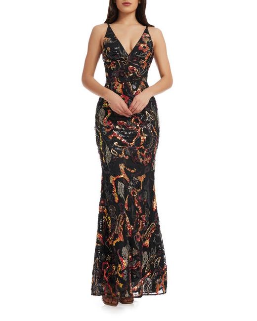Dress the population Sharon Embellished Sleeveless Gown in at Xx-Small