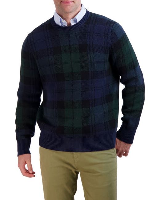 Brooks Brothers Plaid Cotton Crewneck Sweater in at Small
