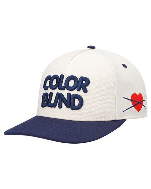 Color Blind Navy Love Yourself Adjustable Snapback Hat at