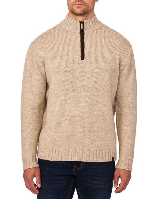 Rainforest The Mont Tremblant Rib Knit Quarter Zip Sweater in at