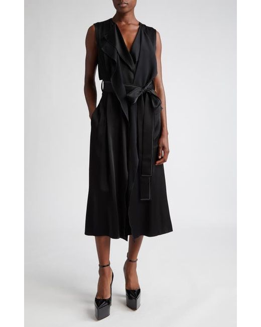Victoria Beckham Sleeveless Belted Trench Dress in at 4 Us