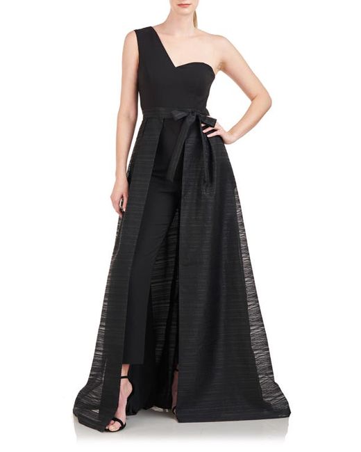 Kay Unger Vera One-Shoulder Maxi Jumpsuit in at