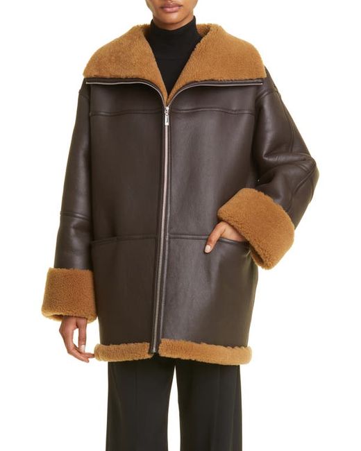 Totême Signature Genuine Shearling Jacket in at