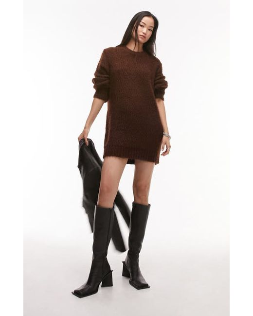 TopShop Long Sleeve Mini Sweater Dress in at X-Small