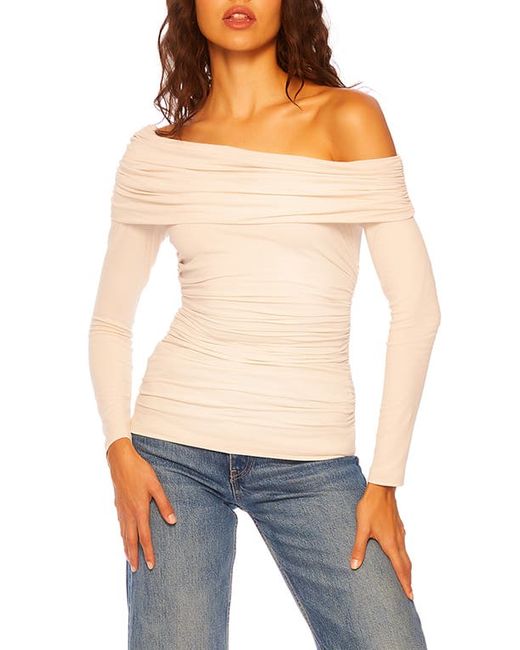 susana monaco Ruched Off the Shoulder Top in at X-Small