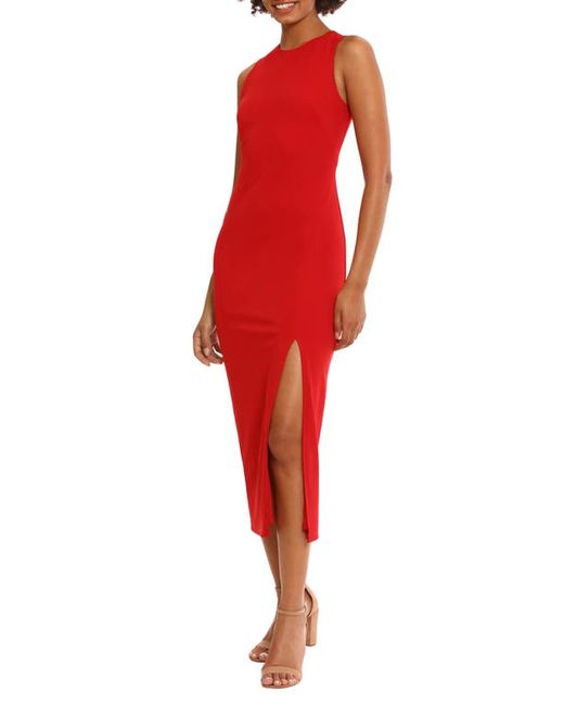 Donna Morgan For Maggy High Slit Sheath Midi Dress in at