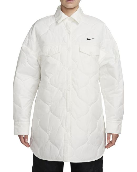 Nike Sportswear Essentials Quilted Jacket in Sail at X-Small Regular