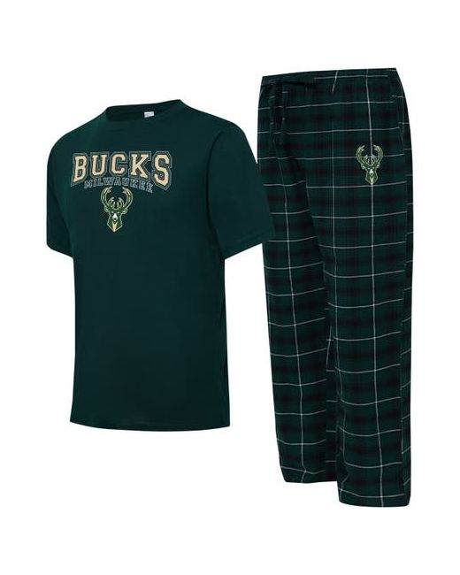College Concepts Black Milwaukee Bucks Arctic T-Shirt Pajama Pants Sleep Set at