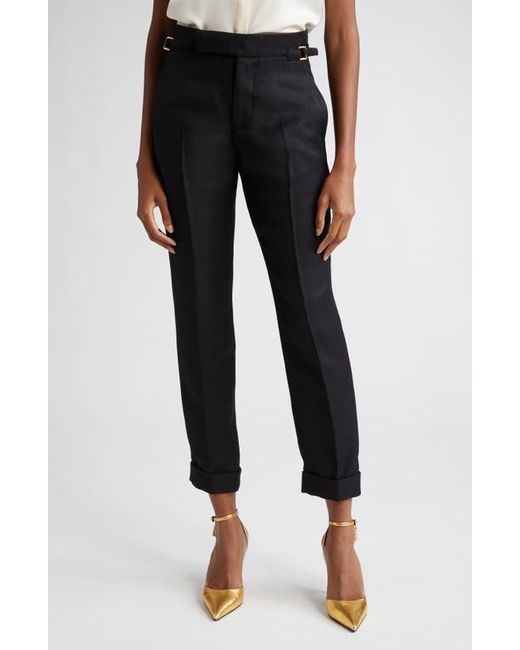 Tom Ford Tailored Hopsack Tapered Pants in at
