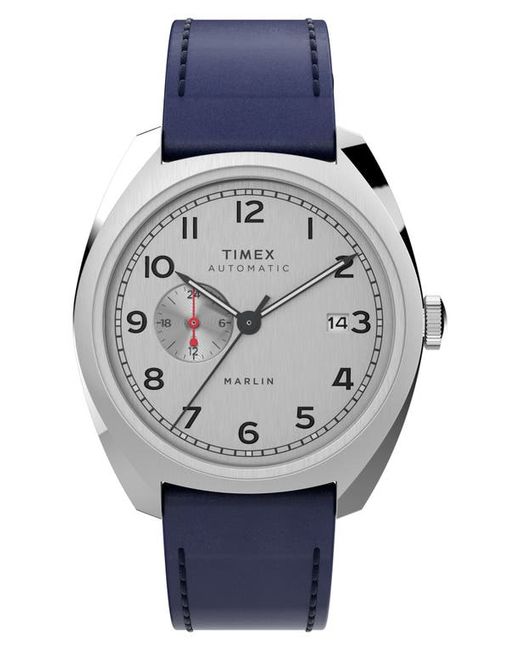Timex® Timex Marlin Automatic Leather Strap Watch 39mm in at