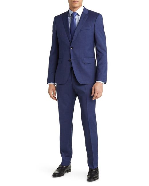 Boss Huge Plaid Stretch Wool Suit in at Short
