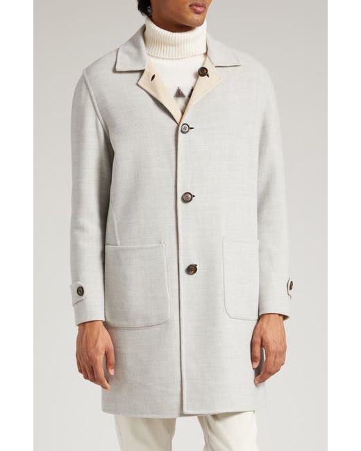 Eleventy Reversible Double Face Wool Coat in at