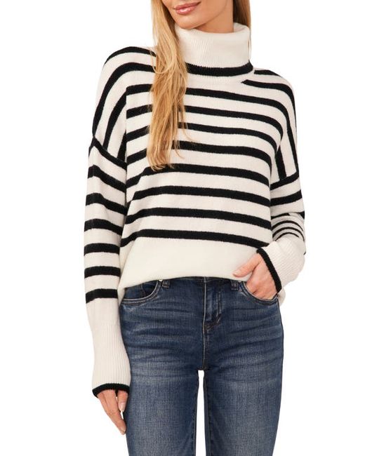 Cece Stripe Turtleneck Sweater in at