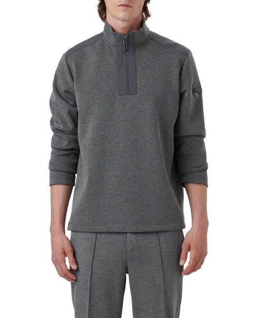 Bugatchi Soft Touch Quarter Zip Pullover in at
