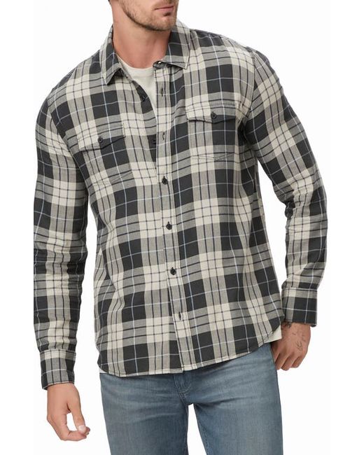 Paige Everett Plaid Flannel Button-Up Shirt in at Small