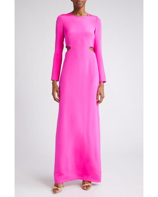 Adam Lippes Alexandra Long Sleeve Silk Crepe Column Gown in at