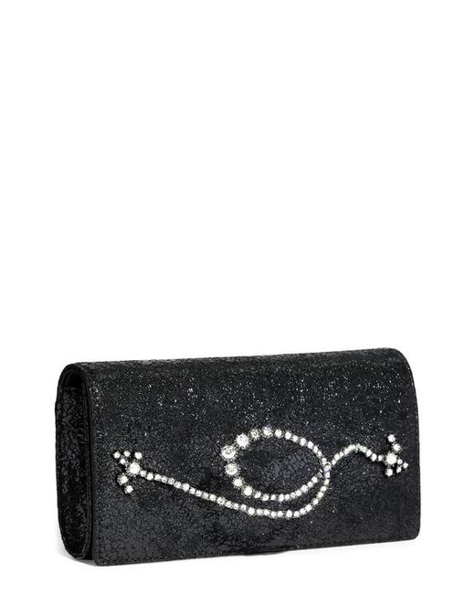 Alexis Bittar Punk Royale Crystal Side Handle Leather Clutch in at