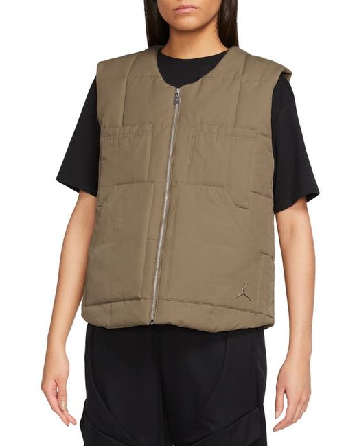 Jordan Quilted Water Repellent Utility Vest in at X-Small
