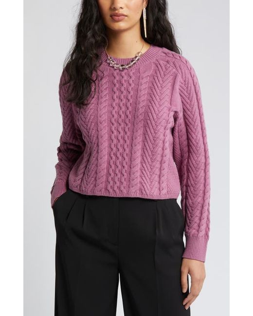 Open Edit Mix Stitch Boxy Sweater in at