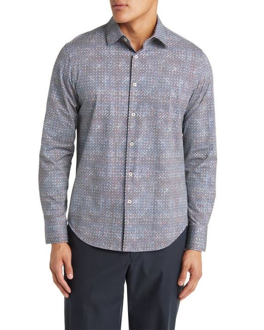 Bugatchi James OoohCotton Geometric Print Button-Up Shirt in at Small
