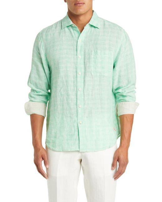 Tommy Bahama Ventana Plaid Linen Button-Up Shirt in at Small