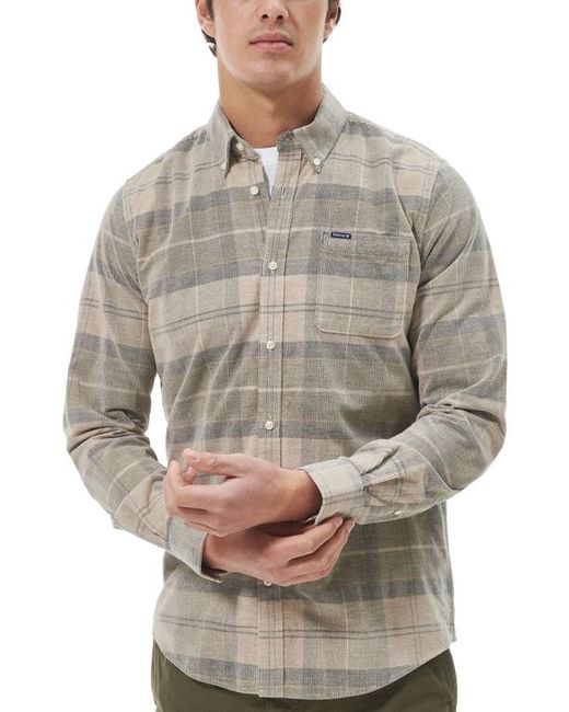 Barbour Blair Tailored Fit Plaid Corduroy Button-Down Shirt in at Small