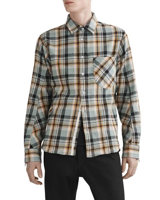Rag & Bone Plaid Cotton Flannel Button-Up Shirt in at Small