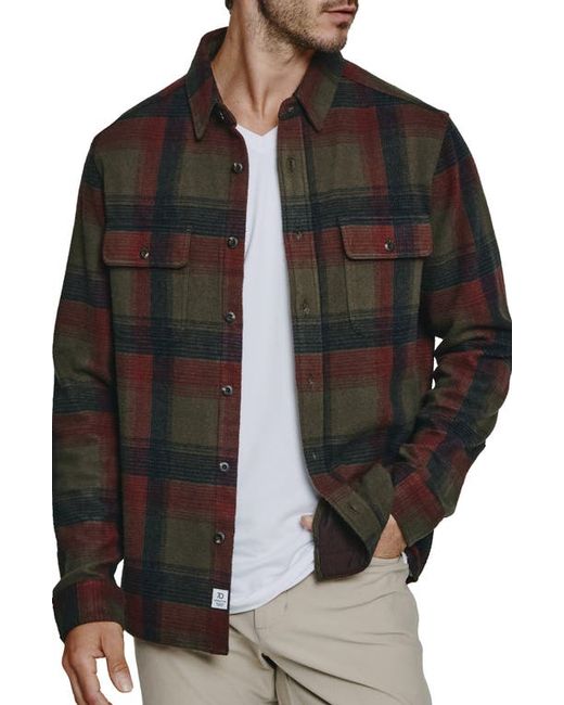 7 Diamonds Generation Plaid Stretch Flannel Button-Up Overshirt in at Small