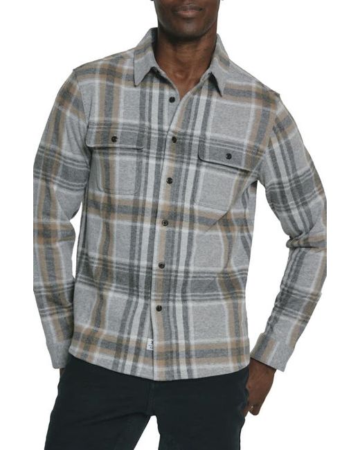7 Diamonds Generation Plaid Stretch Flannel Button-Up Overshirt in at Small