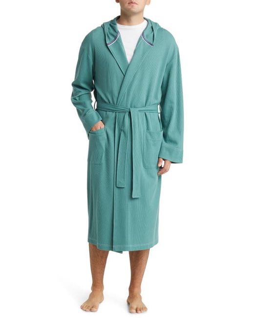 Majestic International Microgrid Hooded Cotton Blend Robe in at