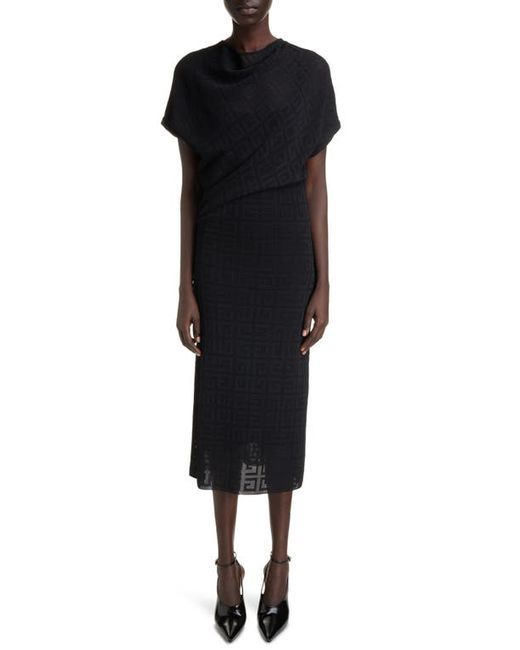 Givenchy 4G Draped Knit Midi Dress in at