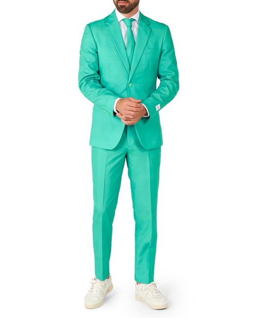 OppoSuits Trendy Turquoise Trim Fit Suit Tie in at