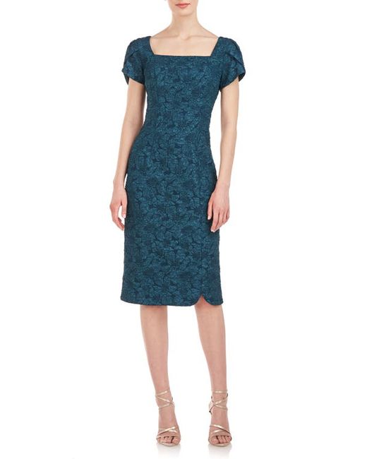 JS Collections Jacquard Sheath Dress in at