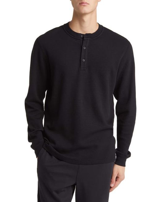 Reigning Champ Waffle Knit Henley in at