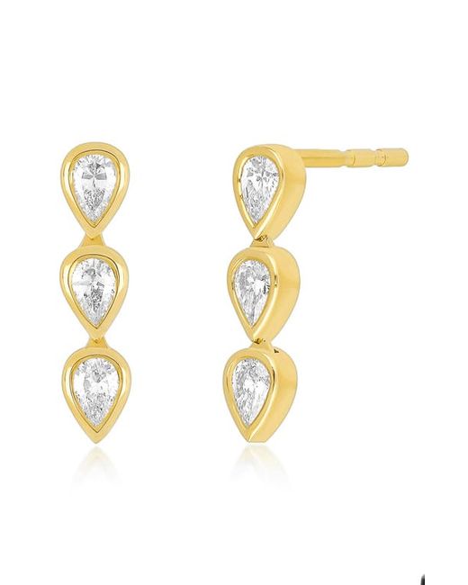 EF Collection Single Bezel Diamond Drop Earring in at