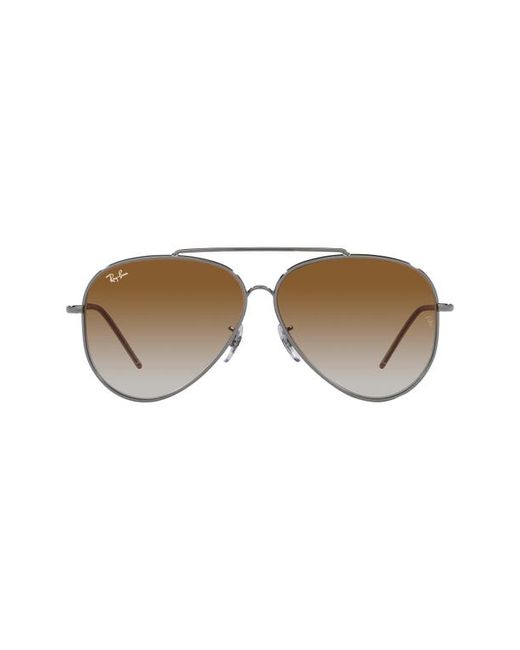 Ray-Ban Reverse 59mm Gradient Aviator Sunglasses in at