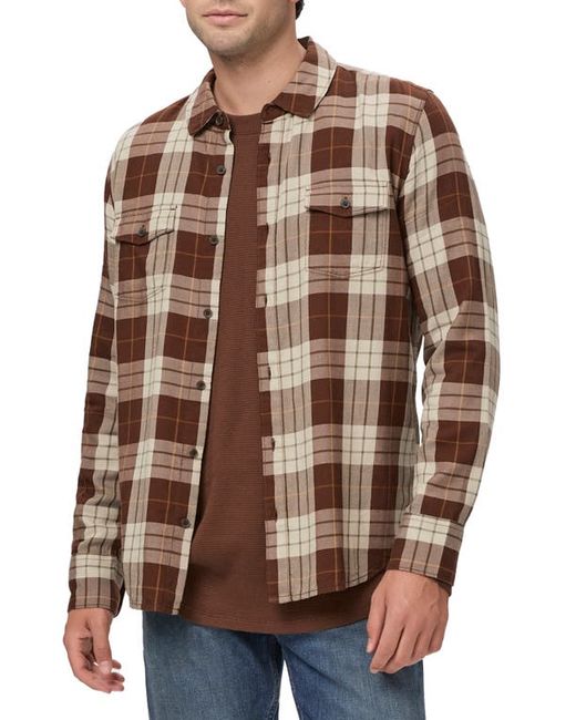 Paige Everett Plaid Flannel Button-Up Shirt in at