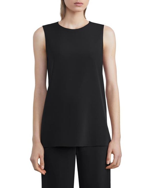 Lafayette 148 New York Adela Sleeveless Stretch Silk Blouse in at X-Small