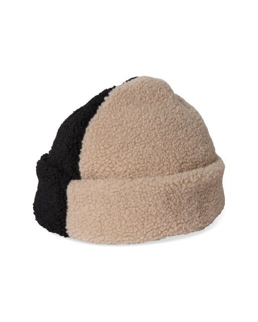 Brixton Ginsburg Colorblock High Pile Fleece Hat in Oatmeal at Small