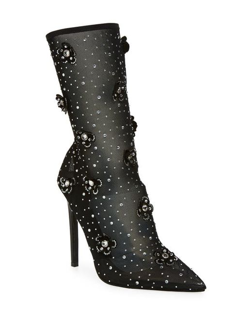Azalea Wang Marlowe Embellished Pointed Toe Boot in at