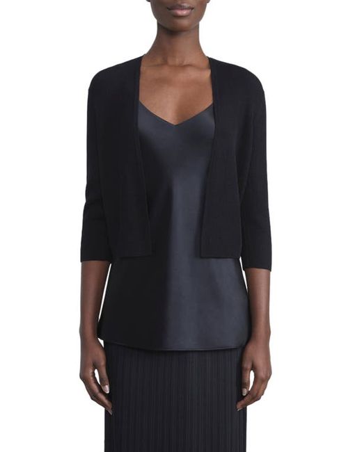 Lafayette 148 New York Open Front Crop Cardigan in at X-Small