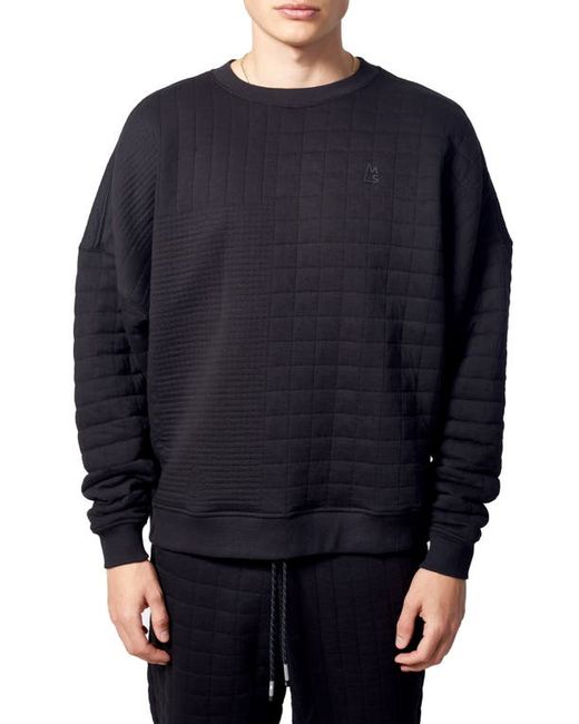 Magnlens Farrow Oversize Quilted Jacquard Crewneck Sweatshirt Small