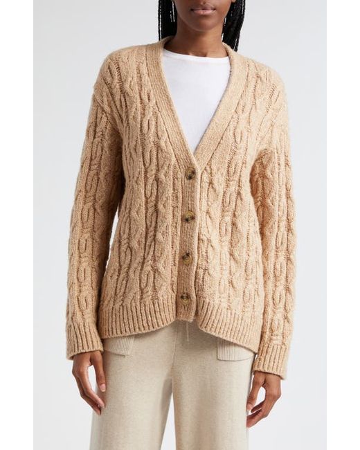 ATM Anthony Thomas Melillo Cable Knit Wool Cotton Blend V-Neck Cardigan X-Small