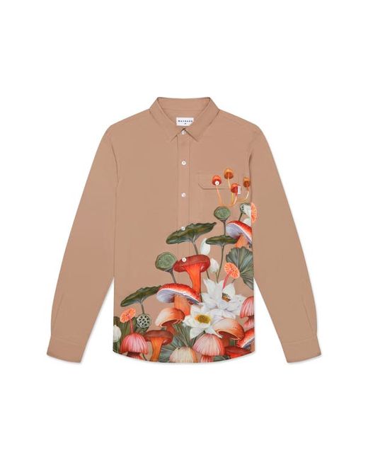 Mavrans Full Story Regular Fit Floral Waterproof Button-Up Shirt Small