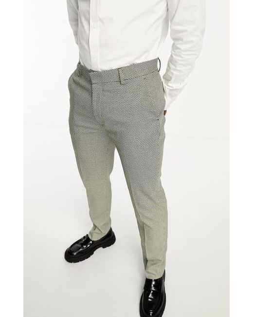 Asos Design Textured Skinny Fit Suit Trousers 30 X