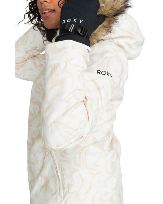 Roxy Jet Ski Technical Snow Jacket with Removable Faux Fur Trim and Hood X-Small