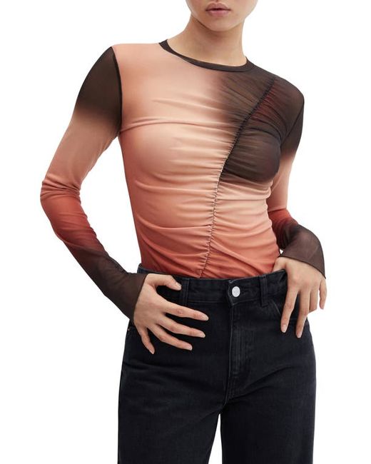 Mango Gradient Ruched Top Small